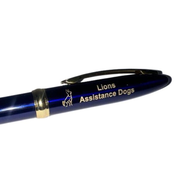 Lions Assistance Dogs corporate blue pen