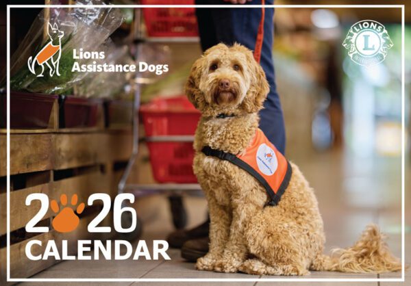 Lions Assistance Dogs 2026 calendar
