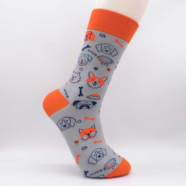Lions Assistance Dogs orange and grey socks