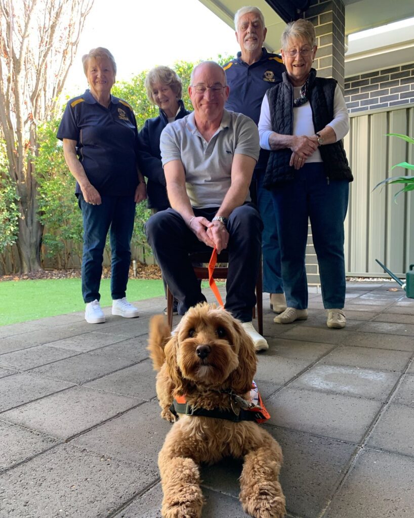 Mark and Josie with local Lions - Lions Assistance Dogs