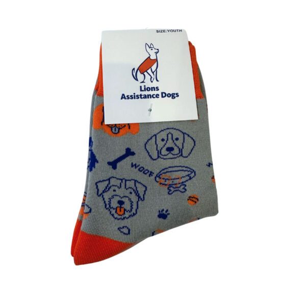 Lions Assistance Dogs youth socks