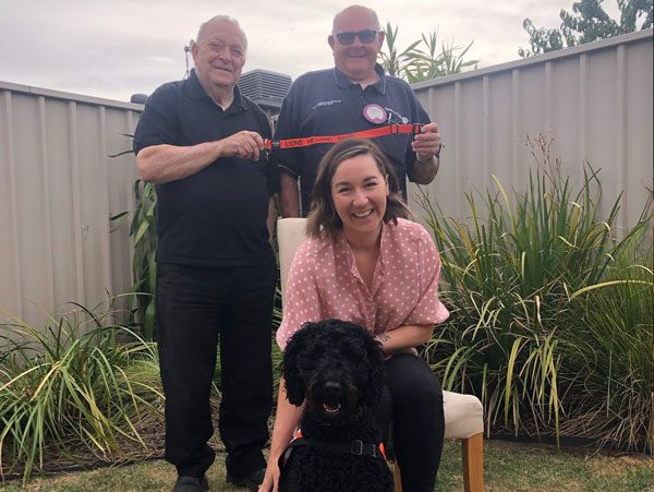 Jane and Walter with local Lions - Lions Assistance Dogs