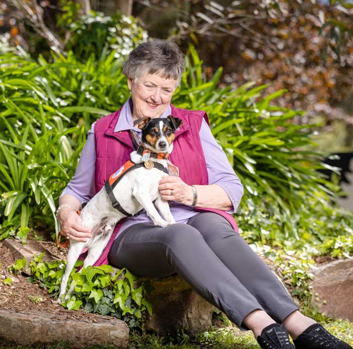 Lions Assistance Dogs recipient with hearing dog