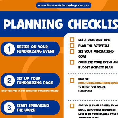 Resource checklist - Lions Assistance Dogs