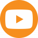 Youtube icon, orange and white, circular